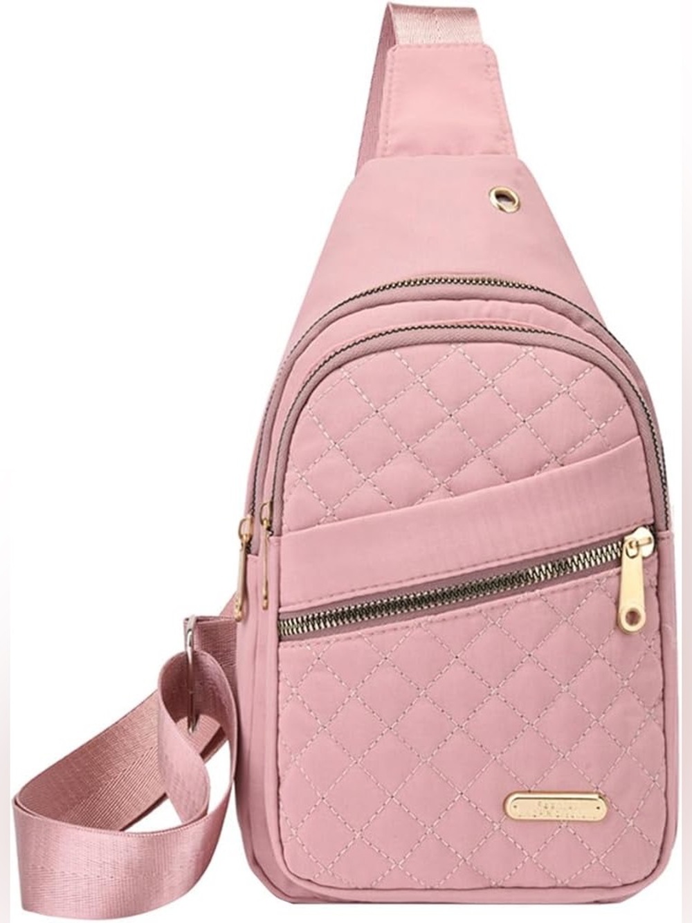 5/$30 Quilted Pink Crossbody Sling Bag - Women's Fashion
